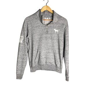 PINK Victoria's Secret 1/4 Zip Pullover Sweatshirt Kangaroo Pocket‎ High Neck XS